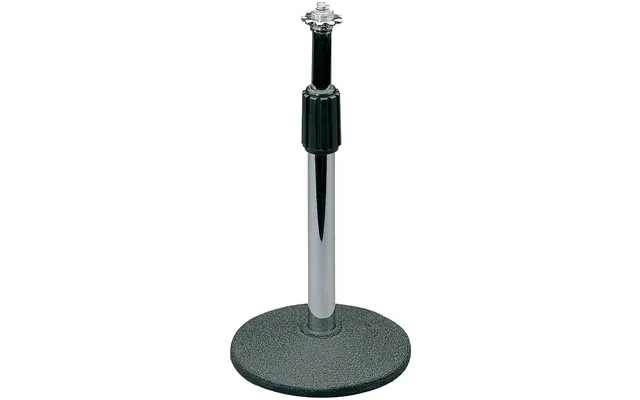 Qtx Telescopic Table Stand For Microphone 5 8 Standard Mount - Black Chrome