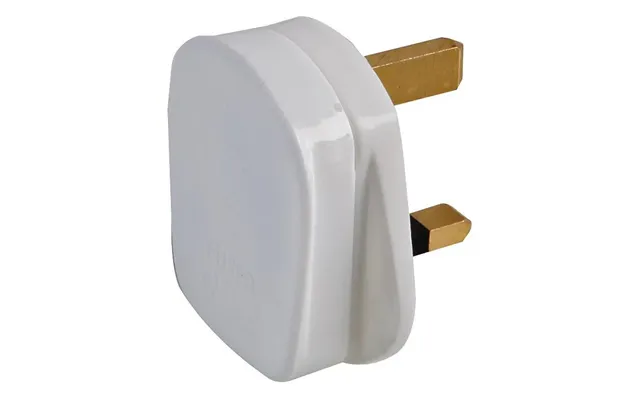 Rewireable Quick Fit 3 Pin Uk Mains Plug Fitted With 13a Amp Fuse White