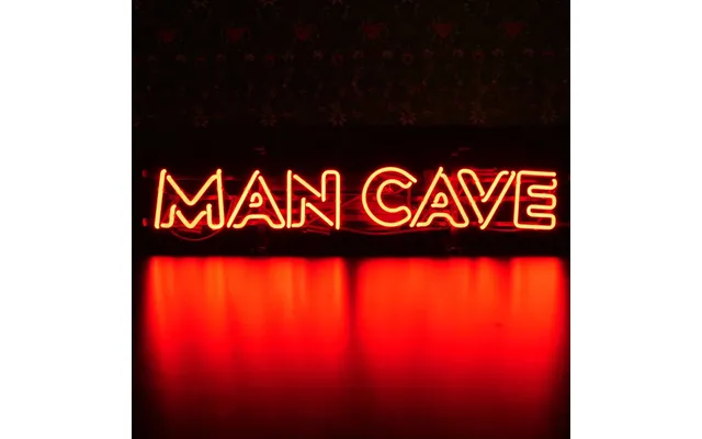 The Man Cave Project Man Cave Neon Sign, Wall Mounted Or Freestanding Decorative Ambient Light, Uk Mains Powered - Red