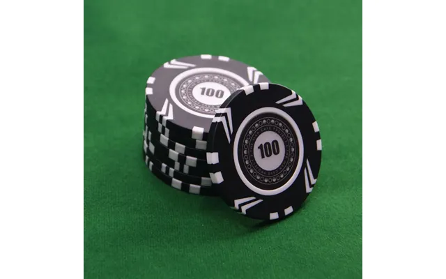The Man Cave Project Poker Chip Set - Black 100 Numbered Casino Game Token product image