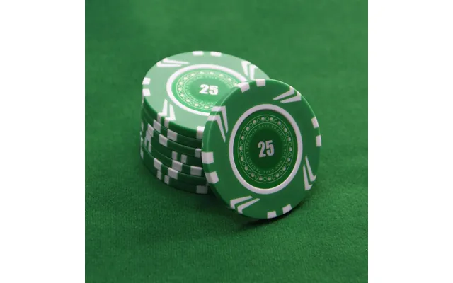 The Man Cave Project Poker Chip Set - Green 25 Numbered Casino Game Token product image