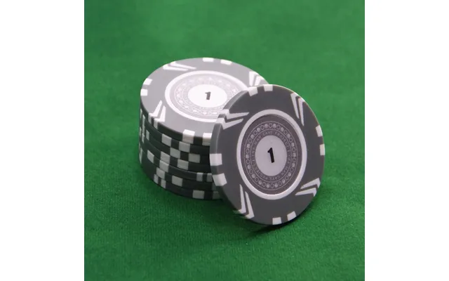 The Man Cave Project Poker Chip Set - Grey 1 Numbered Casino Game Token product image