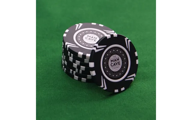 The Man Cave Project Poker Chip Set - Man Cave Branded Black Casino Game Token product image