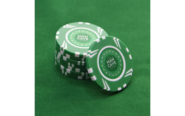 The Man Cave Project Poker Chip Set - Man Cave Branded Green Casino Game Token product image