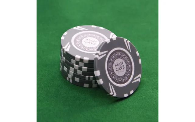 The Man Cave Project Poker Chip Set - Man Cave Branded Grey Casino Game Token product image