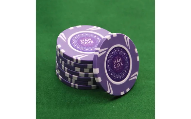 The Man Cave Project Poker Chip Set - Man Cave Branded Purple Casino Game Token product image