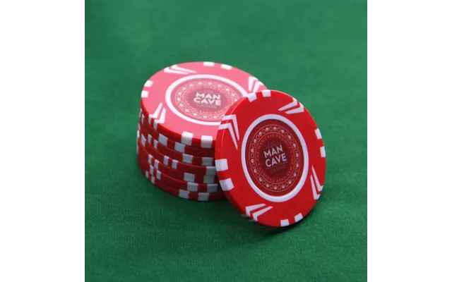 The Man Cave Project Poker Chip Set - Man Cave Branded Red Casino Game Token product image