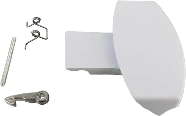 White Door Handle Kit C00259035 For Hotpoint Bhwd - Bhwm Indesit Iwd
