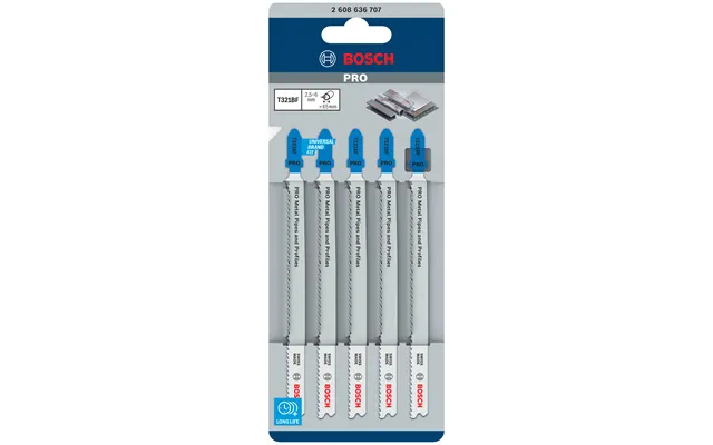 Bosch 2608636707 T321bf 132mm Jigsaw Blade For Metal Pack Of 5 product image