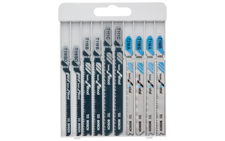 Bosch Powertool Accessories Bosch 2607010630 Basic For Wood And Metal Jigsaw Blade Set 10