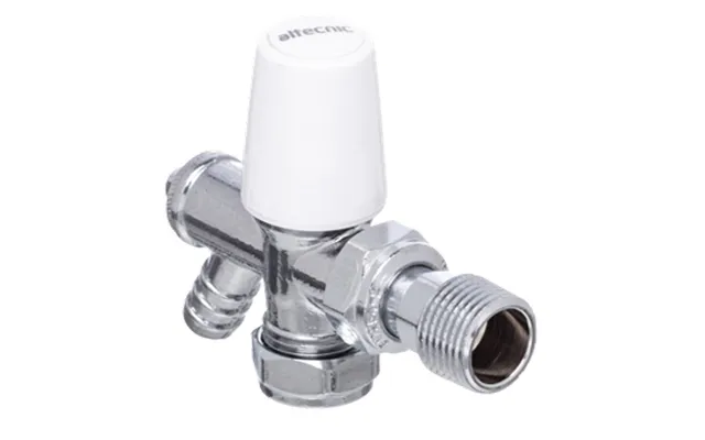 Altecnic Angled Radiator Valve Inc Drain Off - 15mm