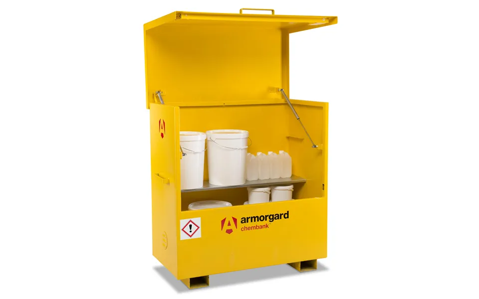 Armorgard Chembank Chemical Storage Chest 1275 X 675 X 1270mm Yellow