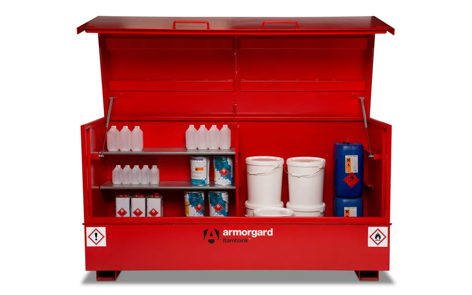 Armorgard Flambank Hazardous Storage Chest 2370 X 985 X 1220mm Red