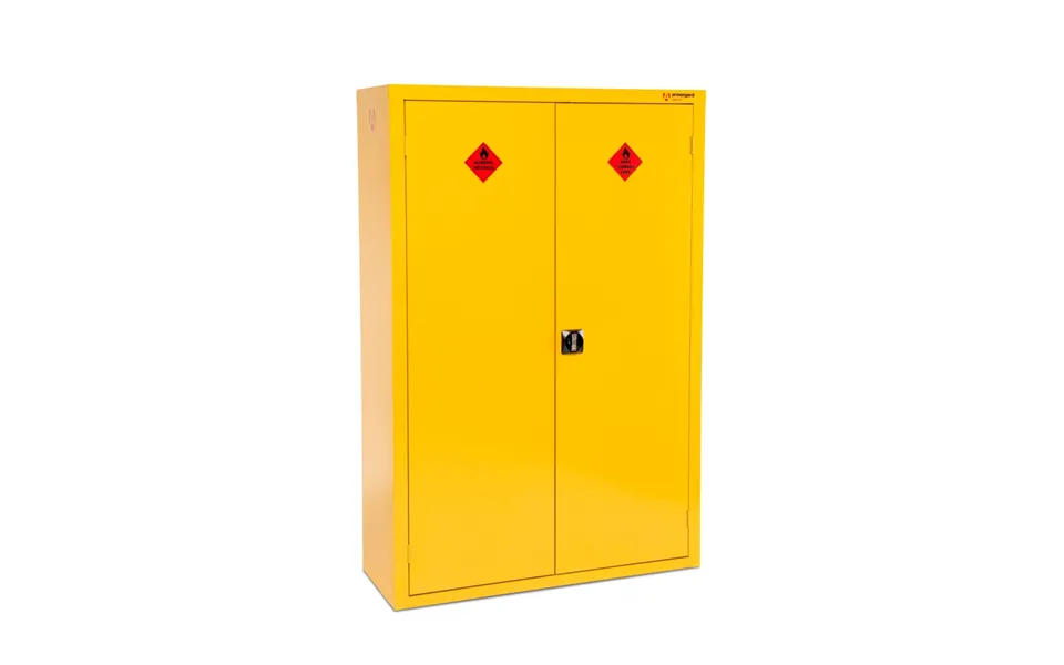 Armorgard Safestor Hazardous Floor Cupboard 1200 X 465 X 1800mm Yellow
