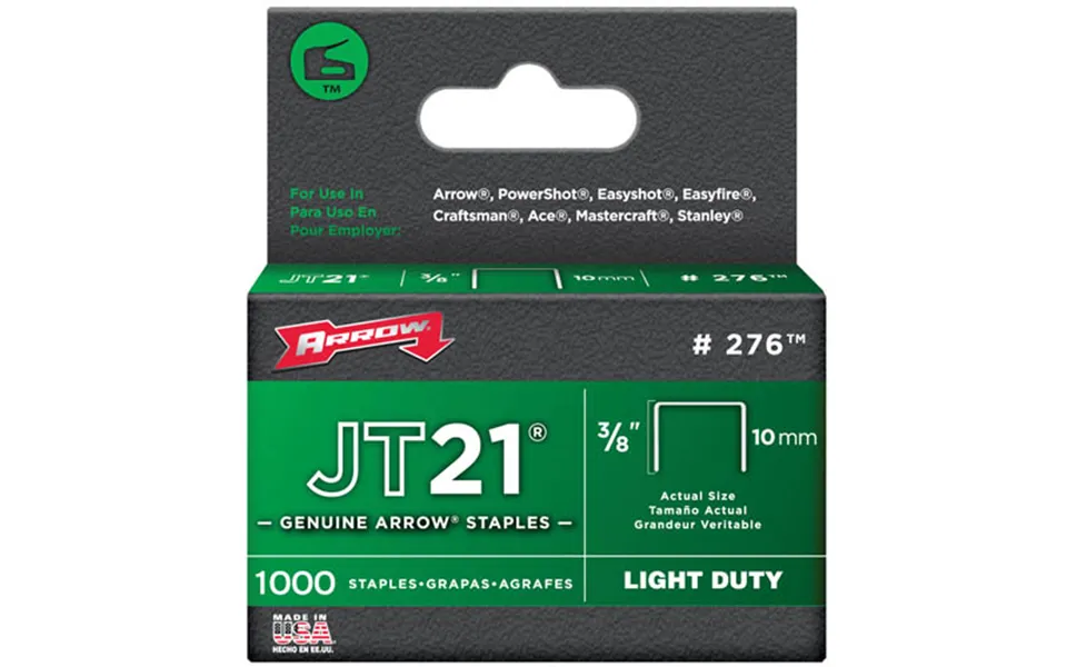 Arrow Jt21 Staples 10mm 3 8 Pack Of 1,000