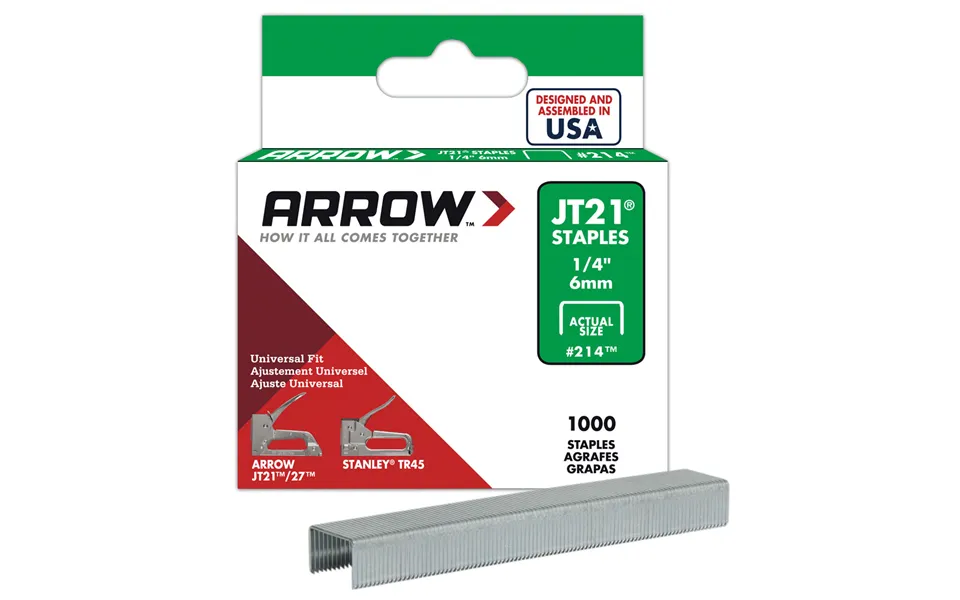 Arrow Jt21 Staples 6mm 1 4 Pack Of 1,000