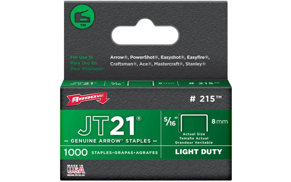 Arrow Jt21 Staples 8mm 5 16 Pack Of 1,000