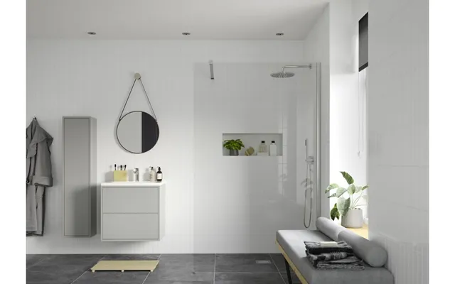 Autograph Wetroom Panel & Support Bar 1100mm - Chrome