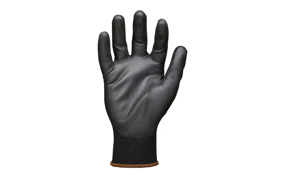 Blackrock Ppe Lightweight Pu Gripper Gloves Size 9 6 Pairs - Black