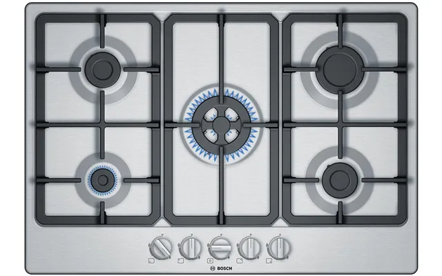 Bosch Serie 4 Integrated Gas Hob 75cm - Stainless Steel Pgq7b5b90
