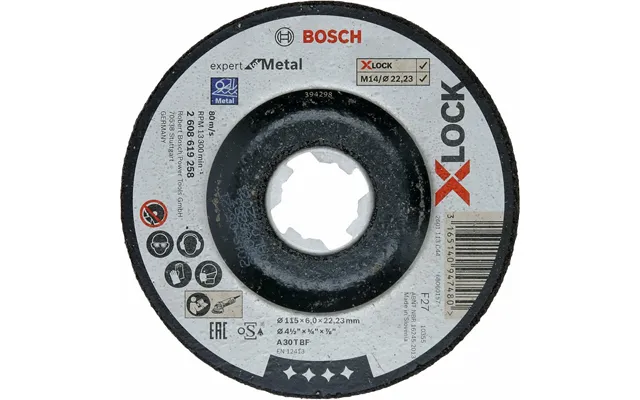 Bosch X-lock Metal Grinding Disc Expert For Metal 115mm X 6mm