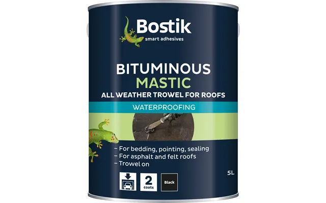 Bostik Cementone All Weather Bitumen Mastic For Trowel Application 5ltr Black