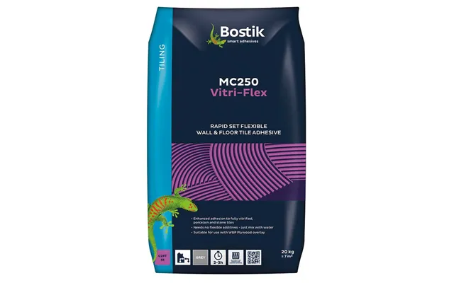 Bostik Mc250 Vitri-flex Rapid Set Flexible Wall & Floor Tile Adhesive 20kg - White