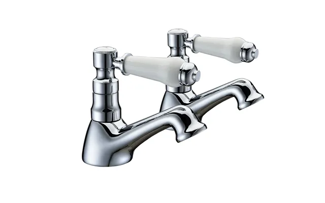 Bradfords Budleigh Basin Pillar Taps - Chrome