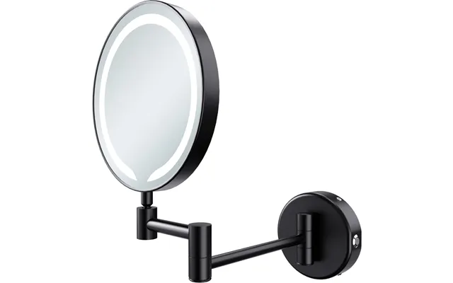 Bradfords Favant Round Led Cosmetic Mirror - Black