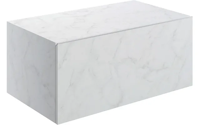 Bradfords Float Wall Hung Storage Drawer 80mm - White Marble