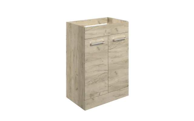 Bradfords Helston Floor Standing 2 Door Basin Unit No Top 590mm - Oak