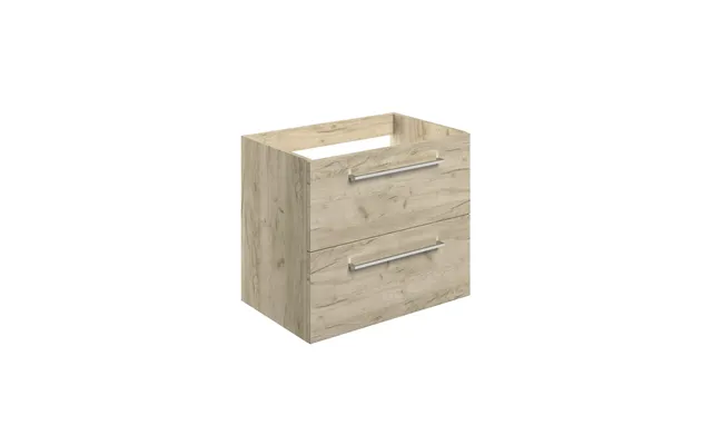 Bradfords Helston Wall Hung 2 Drawer Basin Unit No Top 590mm - Oak