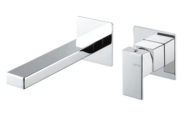 Bradfords Par Wall Mounted Brass Basin Mixer - Chrome