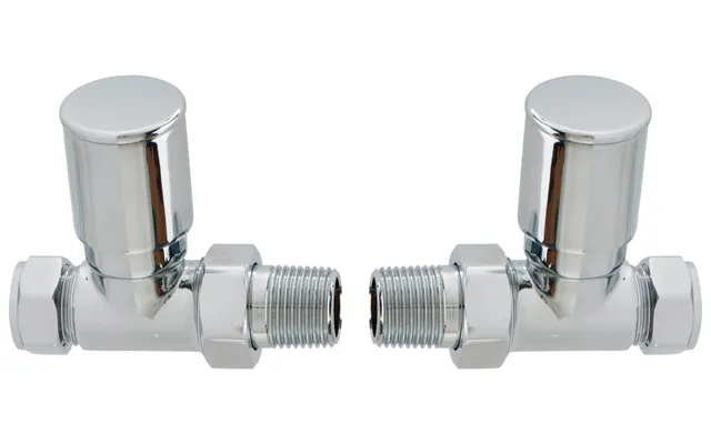 Bradfords Patterned Straight Radiator Valve - 82 X 30 X 70mm