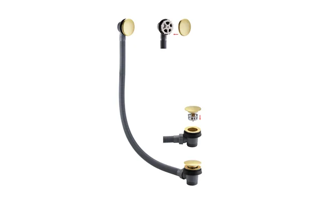 Bradfords Sprung Bath Waste & Overflow - Brushed Brass