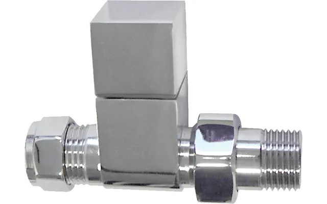 Bradfords Straight Radiator Valve 95 X 65 X 65mm - Chrome