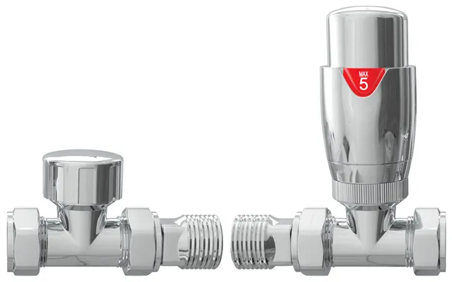 Bradfords Straight Thermostatic Radiator Valve - 118 X 40 X 60mm