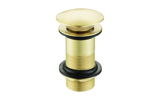 Bradfords Unslotted Mushroom Click Clack Basin Waste 1 1 4 Brushed Brass