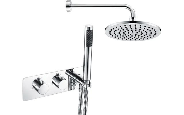 Bradfords Wool Shower Pack Two - Twin Two Outlet With Handset & Brass Overhead