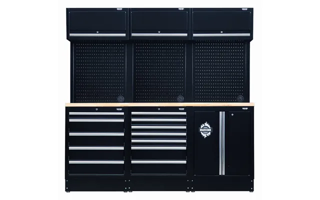 Bunker Modular Storage Combo With Hardwood Worktop 14 Piece Set