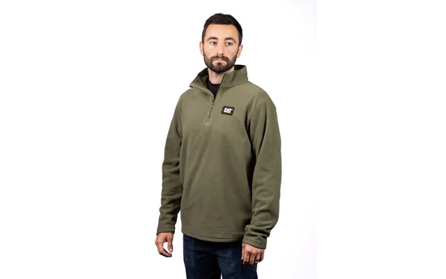 Caterpillar Cat Microfleece Quarter Zip - Chive
