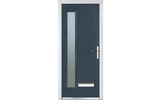 Crystal Grp Door With Long Glass Left Hand 920 X 2055mm Obscure - Grey