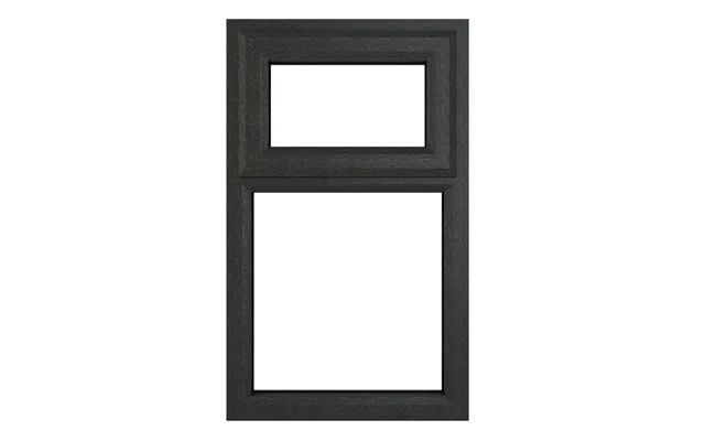 Crystal Triple Glazed Window Top Fix 610 X 1115mm Clear - Grey White