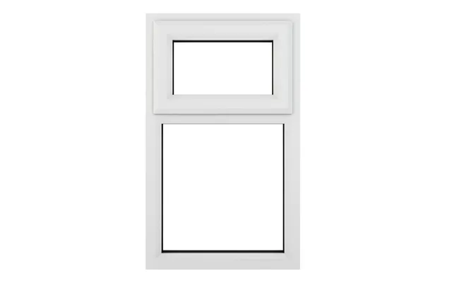 Crystal Triple Glazed Window Top Fix 905 X 1115mm Clear - White