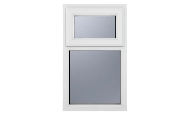 Crystal Triple Glazed Window Top Fix 905 X 965mm Obscure - White