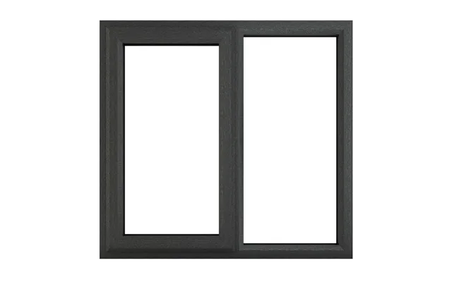Crystal Upvc A Rated Side Hung Window Left Hand Next To A Fixed Light 1190 X 1040mm Clear - Grey External White Internal