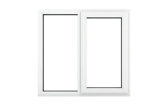 Crystal Upvc A Rated Side Hung Window Right Hand Next To A Fixed Light 1190 X 965mm Clear - White
