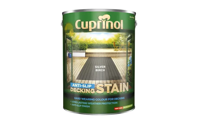 Cuprinol Anti-slip Decking Stain 5ltr Silver Birch