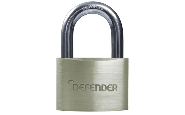 Defender Brass Padlock 60mm With Hardened Steel Shackle