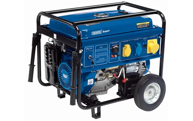 Draper Open Frame Petrol Generator With Wheels - 5000w 5500w Max